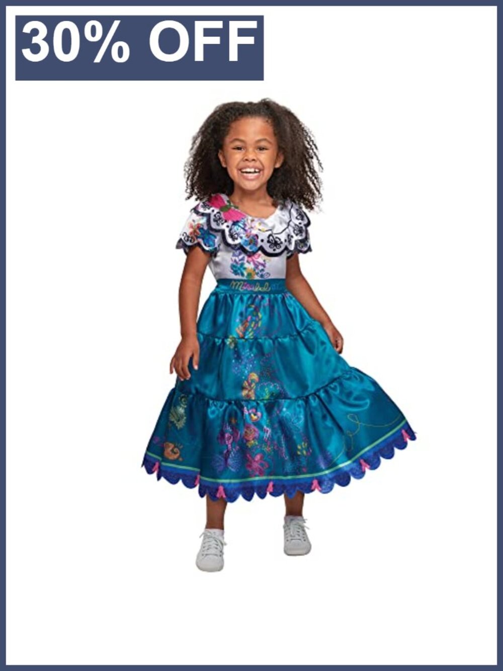 Girls Mirabel Encanto Costume Dress Scalloped Collar Ages 3+